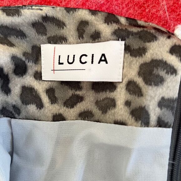 Lucia Leopard Print Silk-like A-Line Midi Skirt - Picture 6 of 8